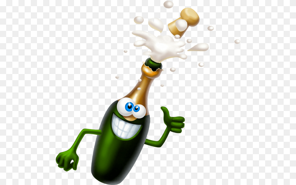 Champagne Cartoon, Bottle, Smoke Pipe Png