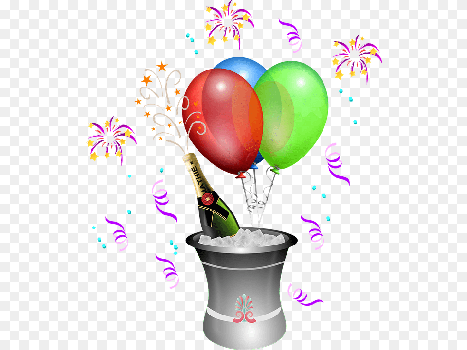Champagne Celebration Clipart, Balloon Free Png Download