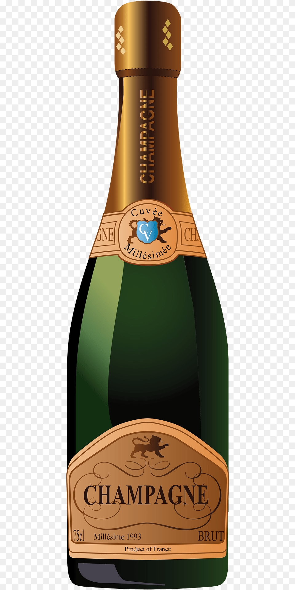 Champagne Clipart, Bottle, Alcohol, Beverage, Liquor Png Image