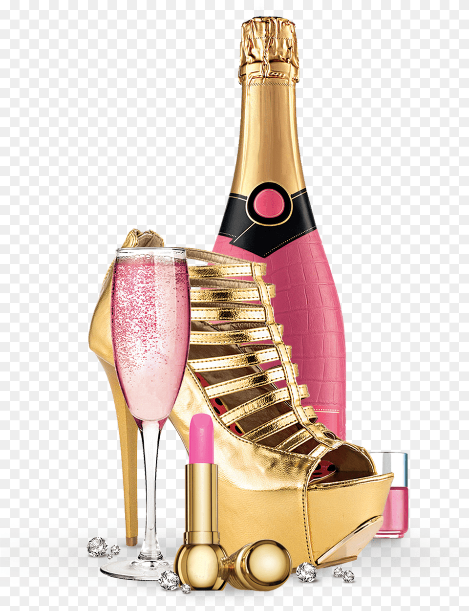 Champagne Cup Hd Clipart Gold Champagne Glass Transparent Background, Shoe, Clothing, Footwear, High Heel Png