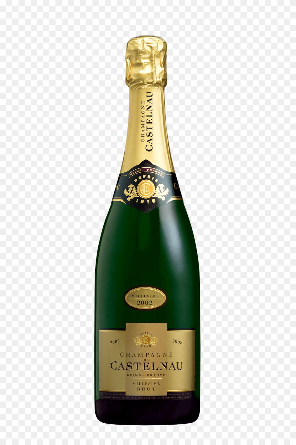 Champagne De Castelnau Brut, Alcohol, Beverage, Bottle, Liquor Free Png