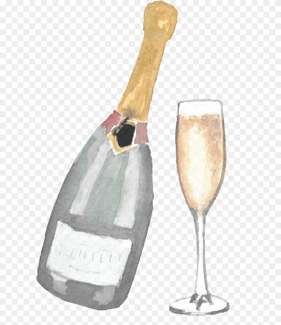 Champagne Wine Glass, Alcohol, Beverage, Wine Bottle, Bottle Free Png Download