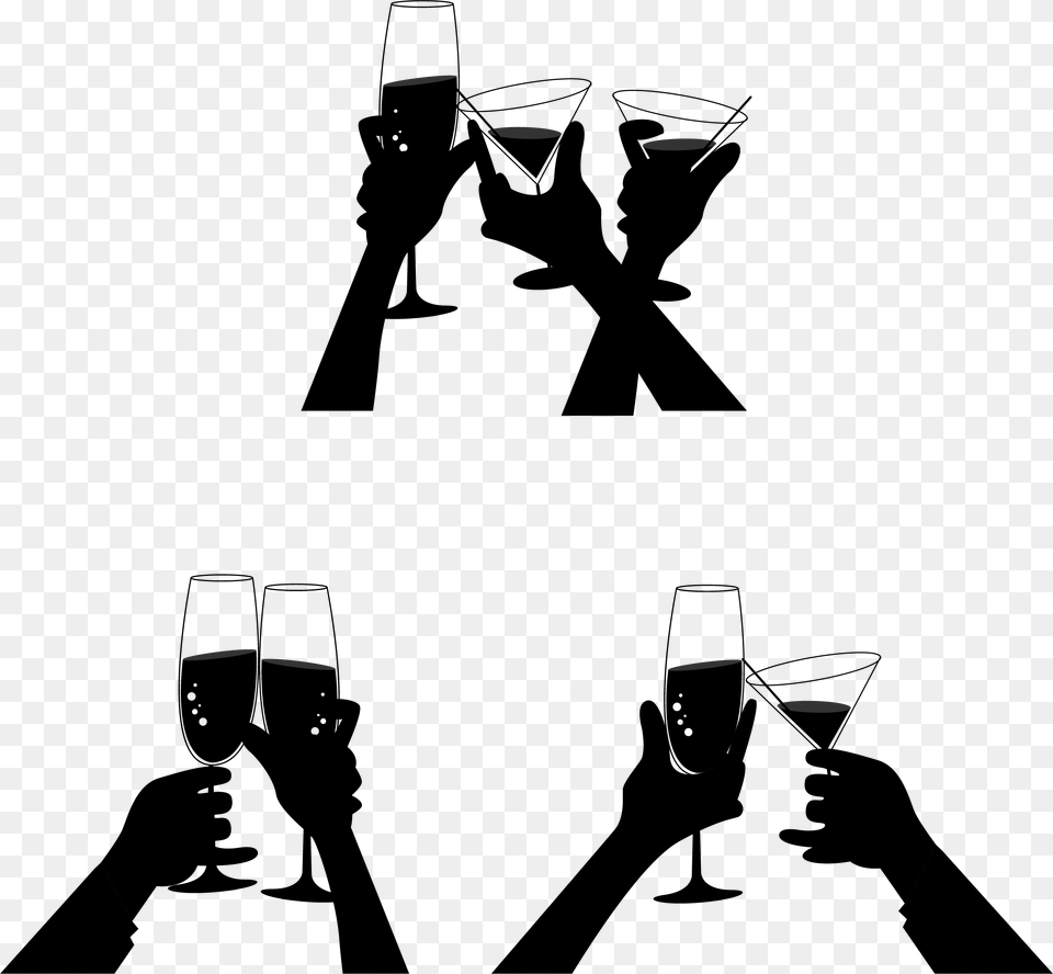 Champagne Euclidean Vector Toast Cup Guinness, Glass, Silhouette, Alcohol, Beverage Free Png Download