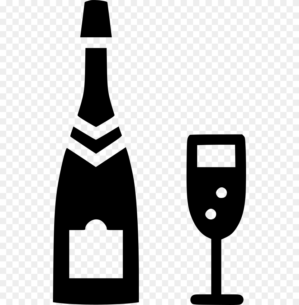 Champagne Glass Alcohol Bottle Celebrate Cheers Icon, Beverage, Liquor, Wine, Wine Bottle Png Image