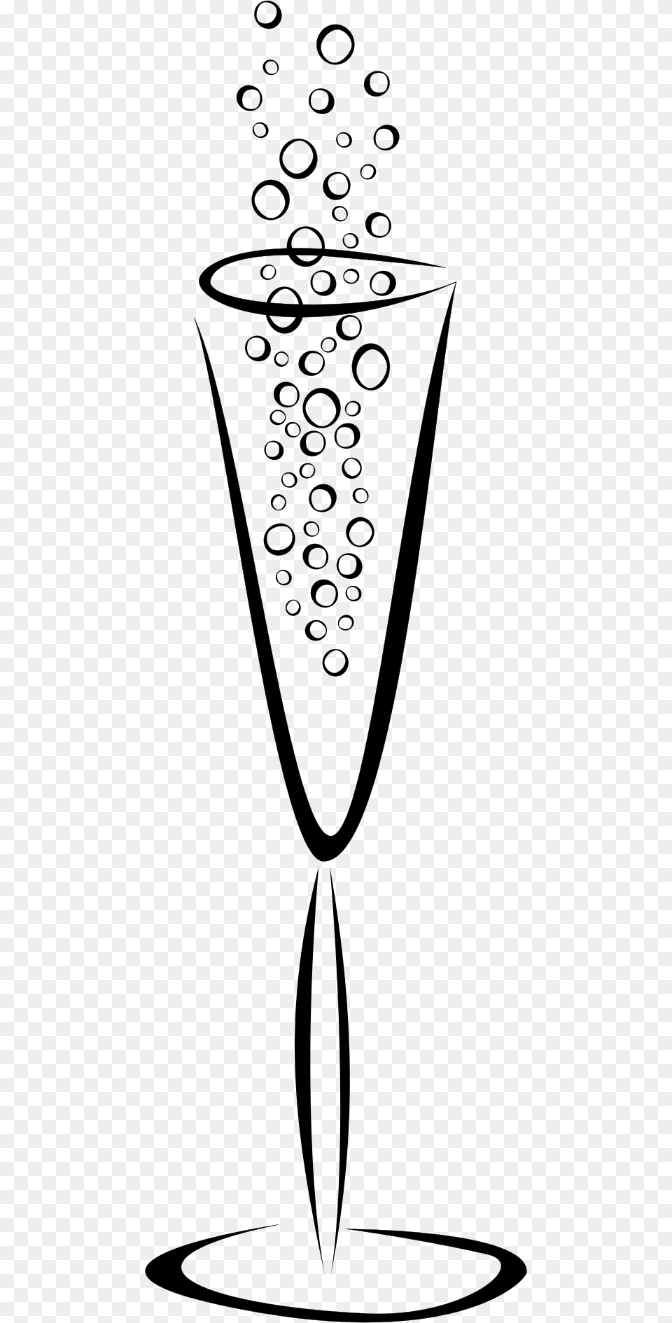 Champagne Glass Clip Arts Bubbles In A Champagne Glass, Gray Free Transparent Png