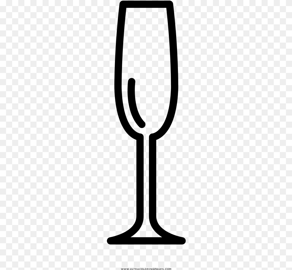 Champagne Glass Coloring, Gray Free Png Download