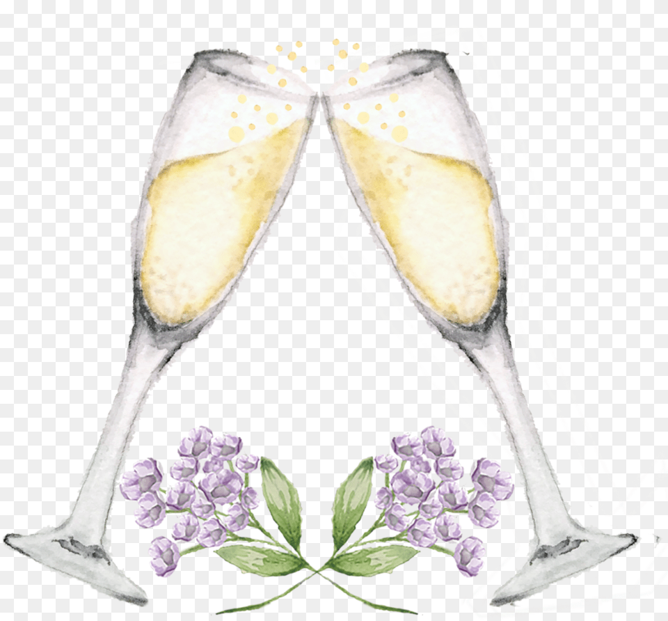Champagne Glasses Flowers Still Life Photography, Alcohol, Wine, Liquor, Glass Free Png Download