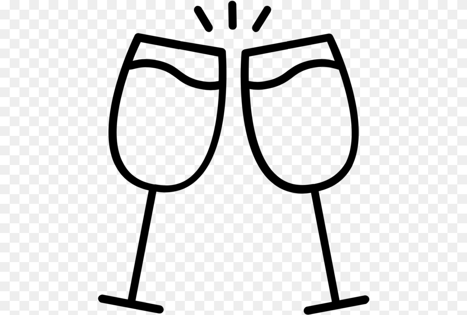 Champagne Glasses Icon Gray Free Png Download