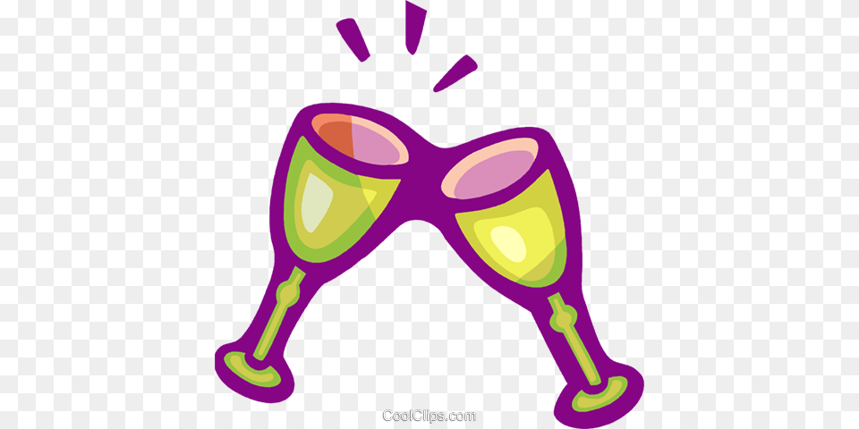 Champagne Glasses Royalty Vector Clip Art Illustration, Accessories, Goggles, Appliance, Blow Dryer Free Png