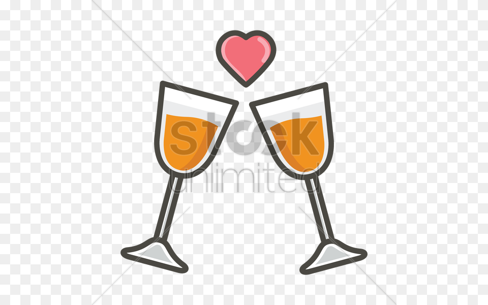 Champagne Glasses With Heart Shape Vector Champagne Glass With Heart, Alcohol, Beverage Png Image