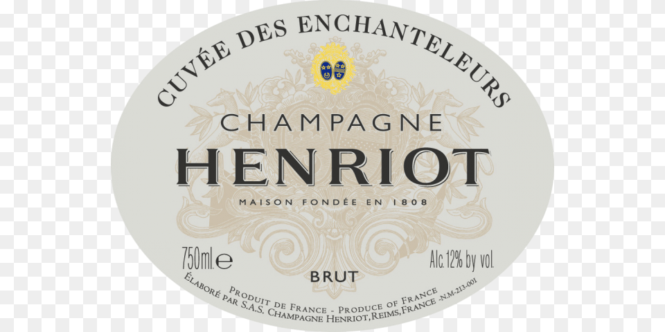 Champagne Henriot Label, Text, Logo, Business Card, Paper Free Transparent Png