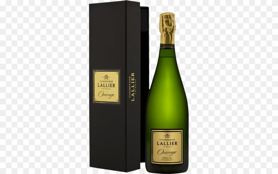 Champagne Lallier Ouvrage Grand Cru, Alcohol, Beverage, Bottle, Liquor Free Png