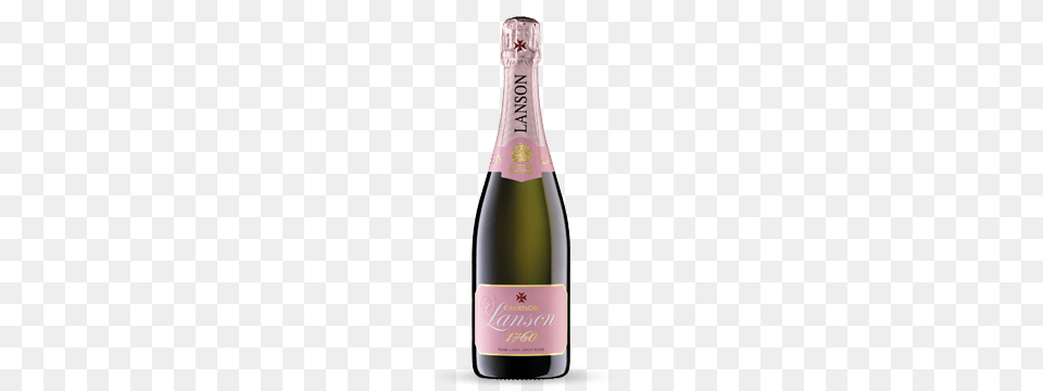 Champagne Lanson Rose, Alcohol, Beverage, Bottle, Liquor Png Image