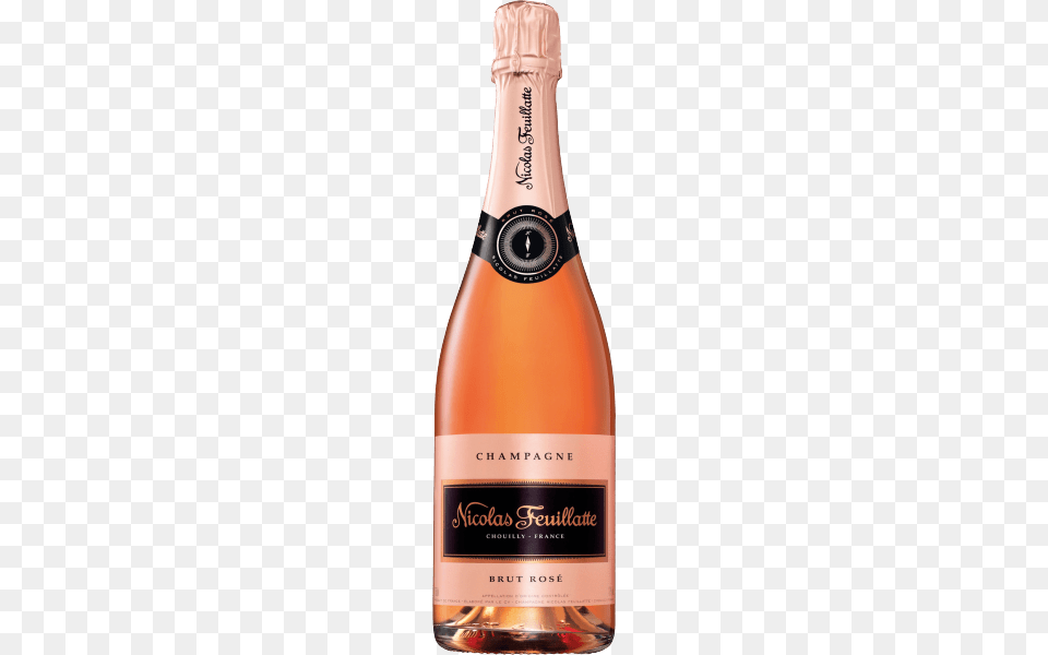 Champagne Nicolas Feuillatte Brut Rose, Alcohol, Beverage, Bottle, Liquor Png Image