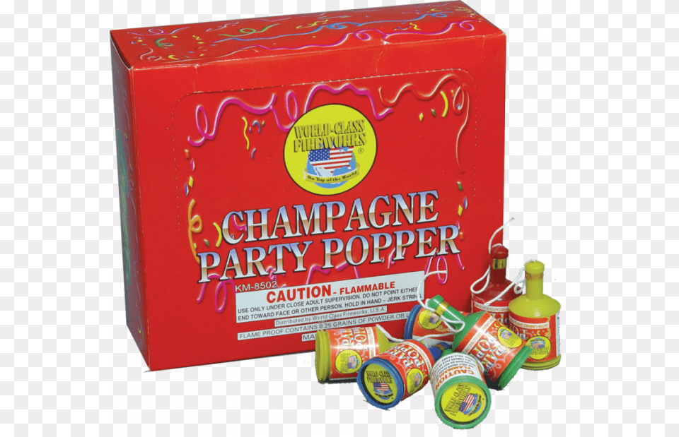 Champagne Party Popper Box, Can, Tin, Food, Sweets Free Png Download