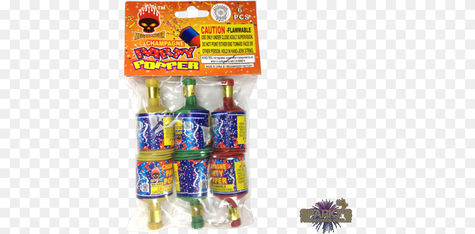 Champagne Party Poppers 6 Pack Party Popper, Food, Sweets, Can, Tin Png Image