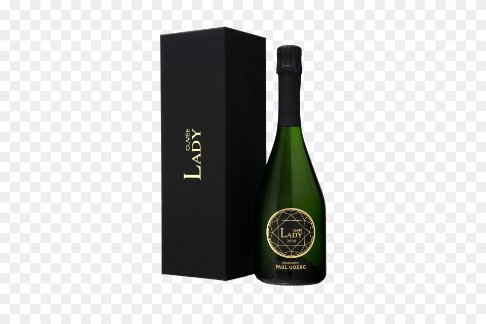 Champagne Paul Goerg Cuvee Lady 2005, Alcohol, Beverage, Bottle, Liquor Png