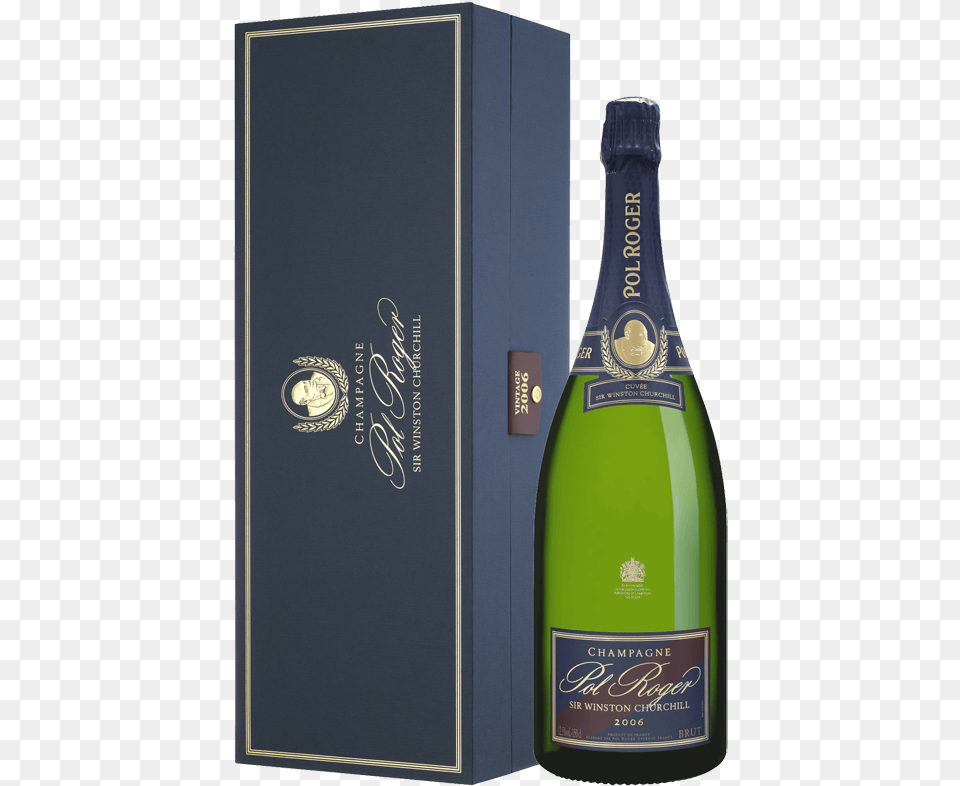 Champagne Pol Roger Cuve Sir Winston Churchill Brut Pol Roger, Alcohol, Beverage, Bottle, Liquor Png