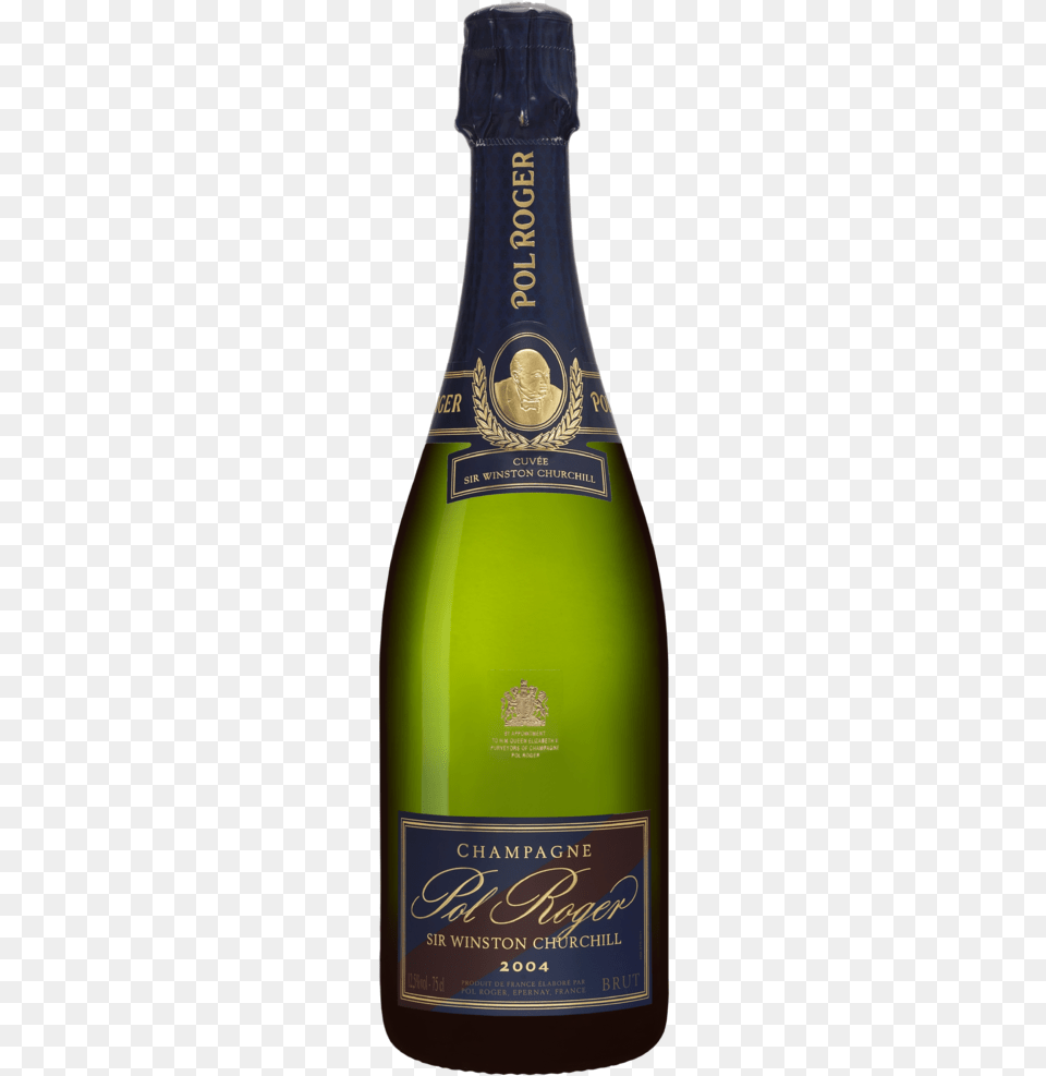 Champagne Pol Roger Sir Winston Churchill 2004, Bottle, Alcohol, Beer, Beverage Png