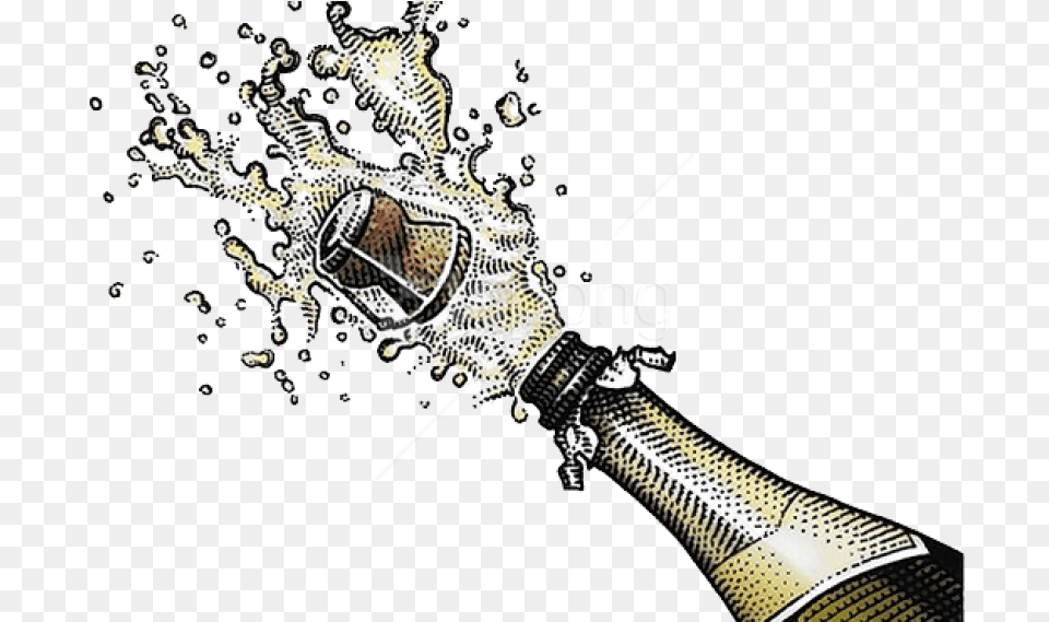 Champagne Pop Champagne Bottle Popping Illustration, Electrical Device, Microphone Png