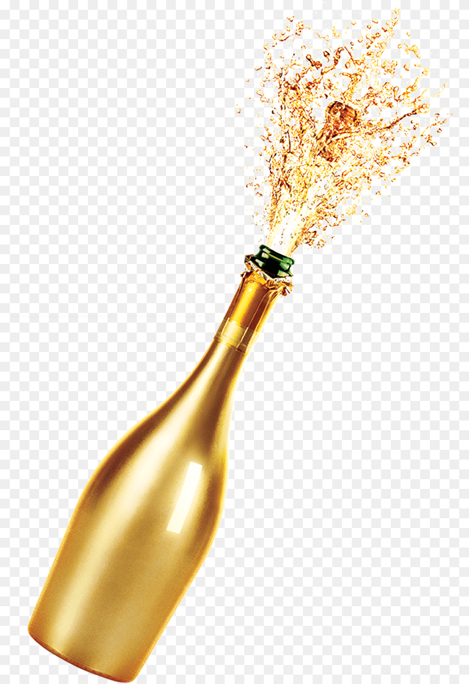 Champagne Pop Gold Champagne Bottle, Alcohol, Beverage, Liquor, Wine Free Transparent Png