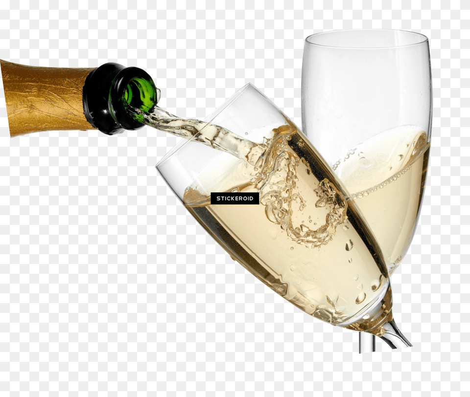 Champagne Popping Sparkling Wine Glass Free Transparent Png