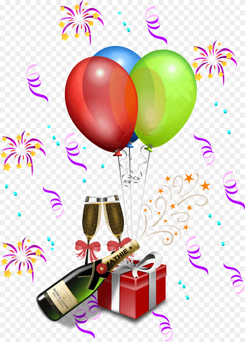 Champagne Showers Clipart, Balloon, Dynamite, Weapon, Glass Free Png