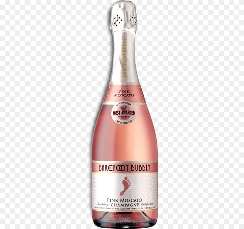 Champagne Splash Barefoot Bubbly Pink Moscato, Bottle, Food, Ketchup, Alcohol Free Png