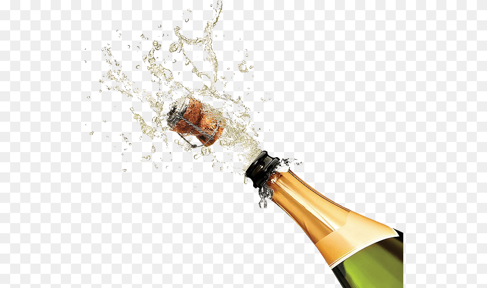 Champagne Splash Transparent File Sparkling Wine Opening, Bottle, Alcohol, Beverage, Liquor Png Image