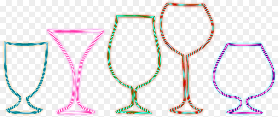 Champagne Stemware, Glass, Light, Neon, Smoke Pipe Free Png Download