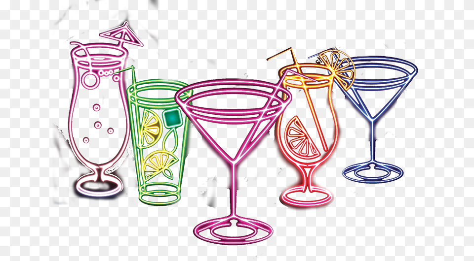 Champagne Stemware, Light, Neon, Lighting Png