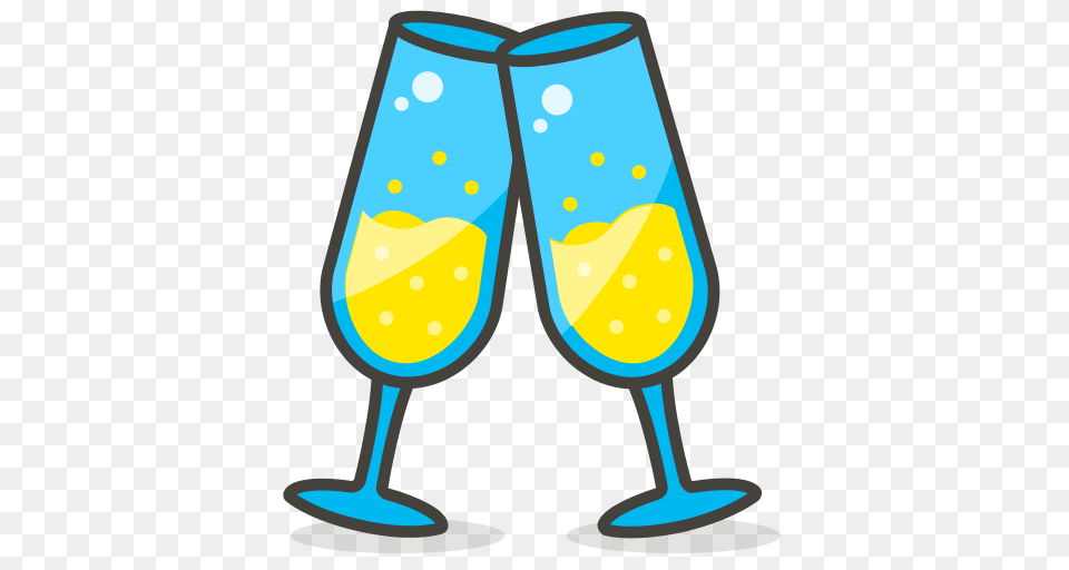Champagne Toast Icon Of Another Emoji Icon Set, Clothing, Footwear, Glass, Shoe Free Png Download
