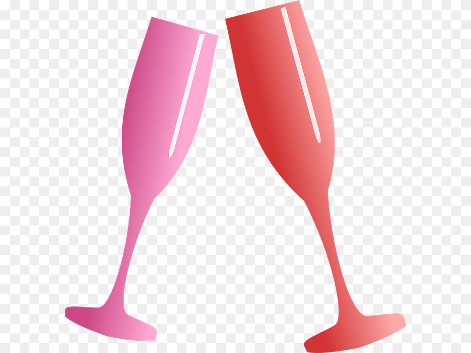 Champagne Toast Pink Champagne Glasses Clipart, Alcohol, Beverage, Glass, Liquor Png Image