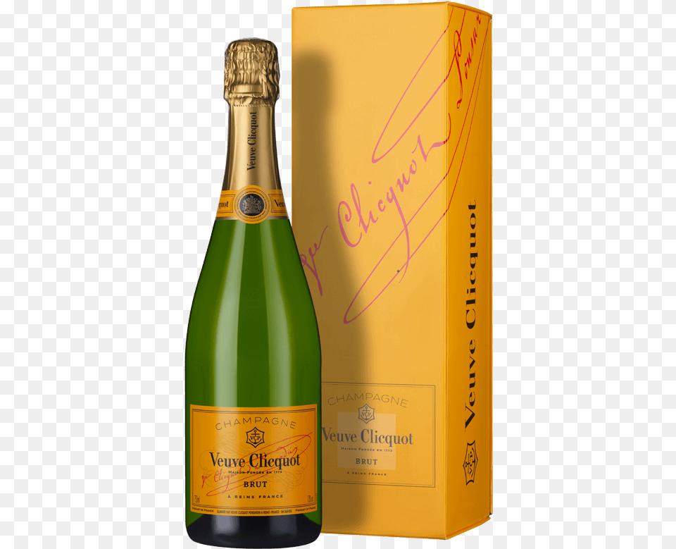 Champagne Veuve Clicquot Yellow Label Brut Nv Champagne, Alcohol, Beverage, Bottle, Liquor Png