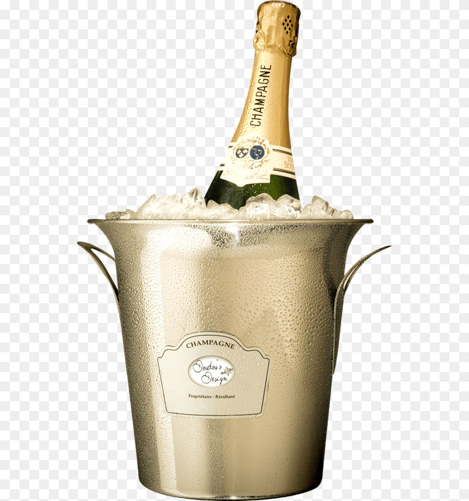 Champaign Clipart Champagne In Ice Bucket, Bottle, Alcohol, Beer, Beverage Free Png