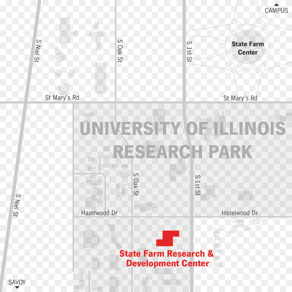 Champaign Illinois Map Location Of Sfrdc Research, Chart, Diagram, Plan, Plot Free Png Download