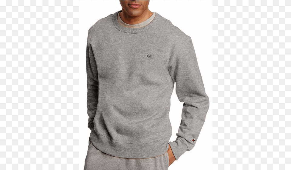 Champion Men39s Powerblend Sweats Pullover Crew, Clothing, Knitwear, Long Sleeve, Sleeve Png