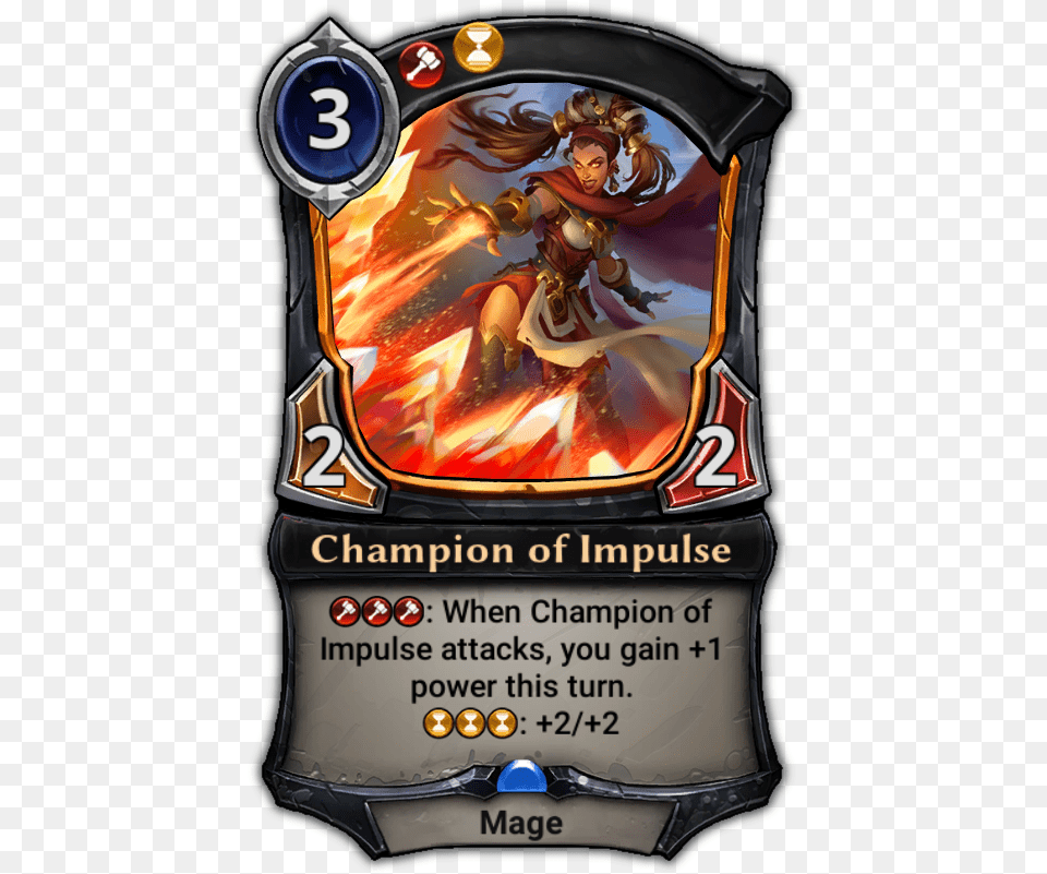 Champion Of Impulse Eternal Card Game Wiki Fandom Dragons From Eternal Card Game, Adult, Female, Person, Woman Png