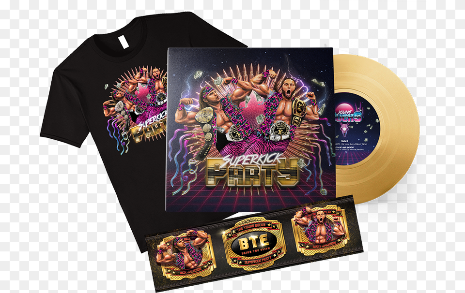 Championship Gold Bundle Superkick, T-shirt, Clothing, Adult, Person Free Png Download