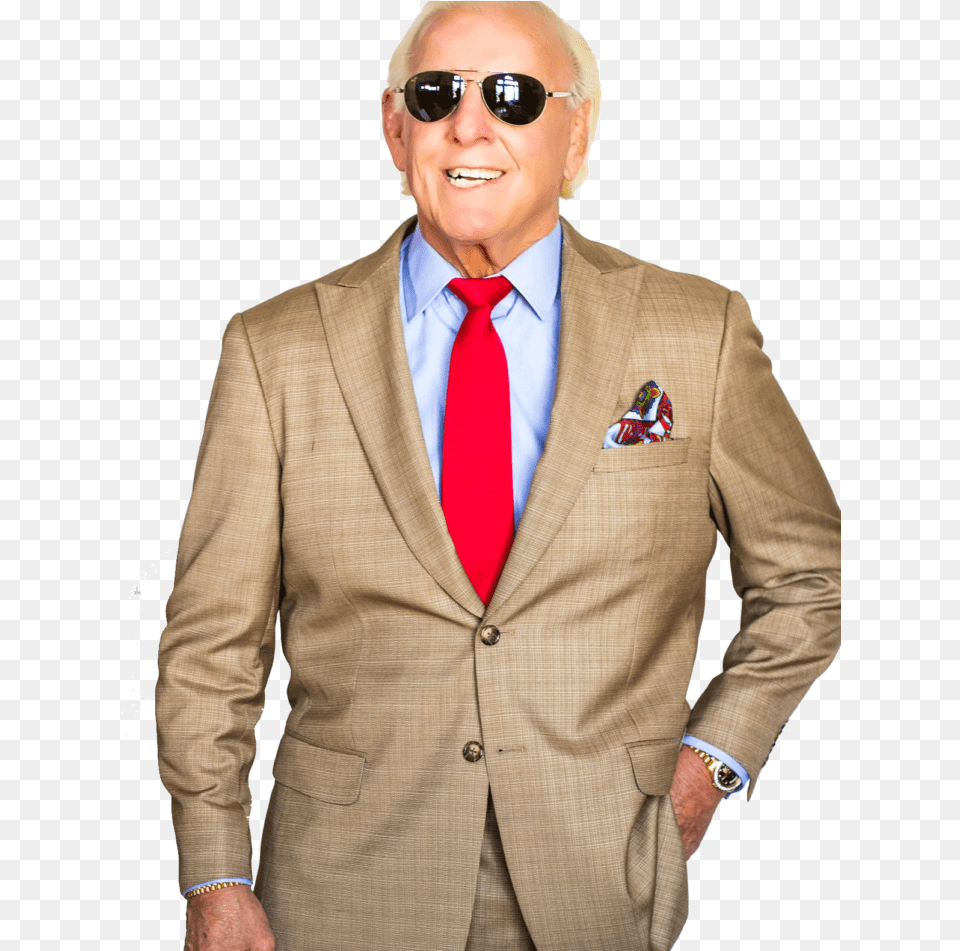 Championship Gold Custom Suit Ric Flair Collection Wwe Ric Flair, Accessories, Sunglasses, Jacket, Tie Free Png Download