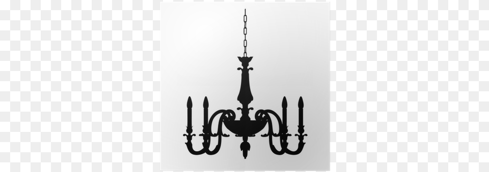 Chandelier Lamp Outline Vector Silhouette Poster Chandelier Free Png Download