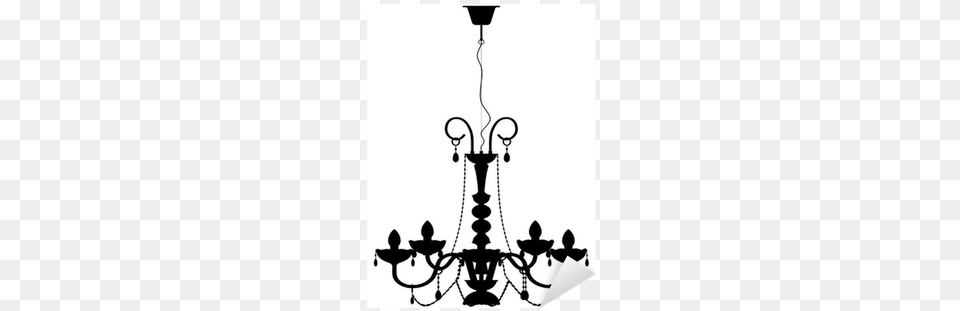 Chandelier Lamp Outline Vector Silhouette Sticker Chandelier Free Png Download