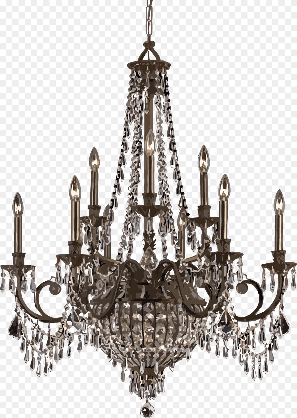 Chandelier Lighting Hq Clipart Chandelier Vector Lusteri Sa Kristalima Cene, Lamp Free Png Download