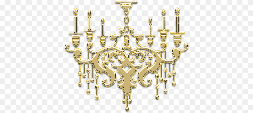 Chandelier Ornament Decor Golden Monogram Interior Chandelier Svg, Lamp Free Png