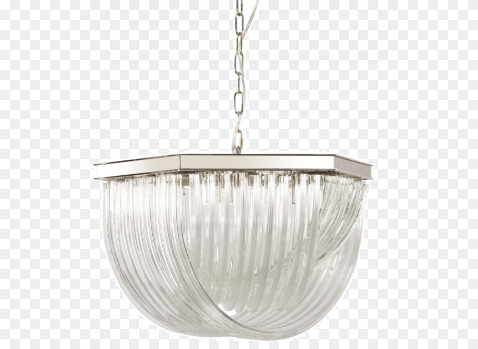 Chandelier Ribbon Nickel Skye Glass Ceiling Fixture, Lamp Free Transparent Png