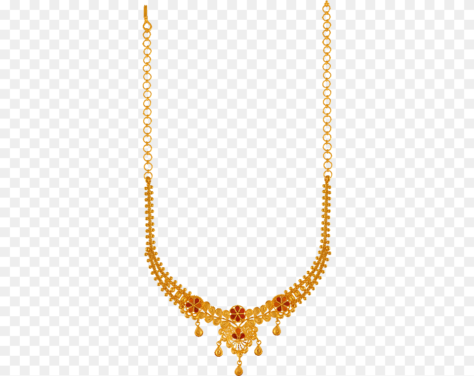 Chandra Jewellers 22kt Yellow Gold Necklace For Women Necklace, Accessories, Jewelry, Diamond, Gemstone Png