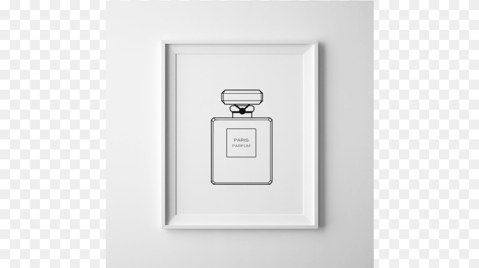 Chanel Art Print White And Black Chanel Print Fashion Picture Frame, Bottle, Cosmetics, Perfume Free Transparent Png