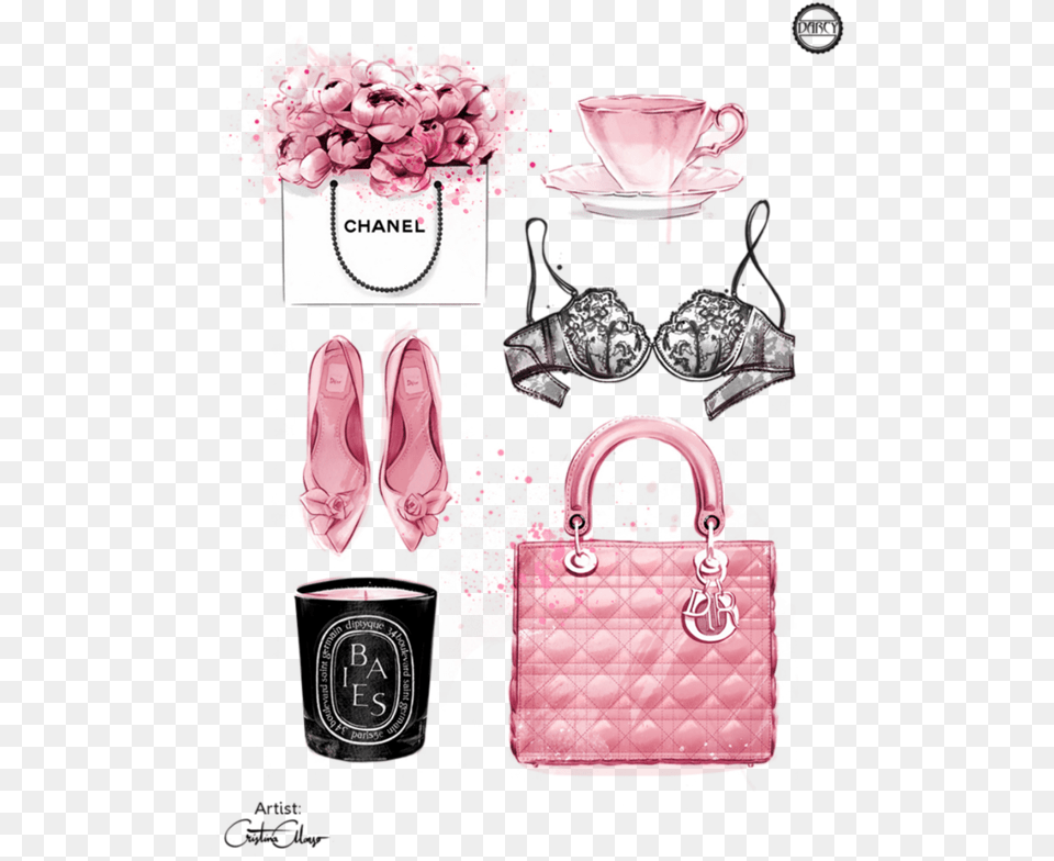 Chanel Bag Flowers Fashion Chanel, Accessories, Purse, Handbag, Footwear Png Image