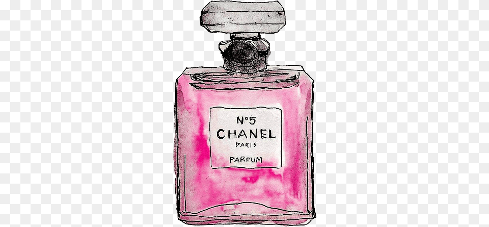 Chanel Chanel Perfume Drawing, Bottle, Cosmetics, Person Free Transparent Png