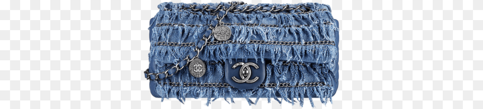 Chanel Denim Fringe Flap Bag, Accessories, Handbag, Purse Free Png